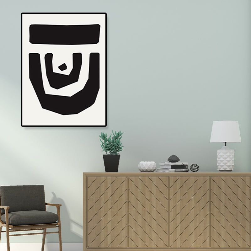Brehn | Illustration Muster Wandkunst Dekor Esszimmer Abstrakter Druck Leinwand in dunkler Farbe