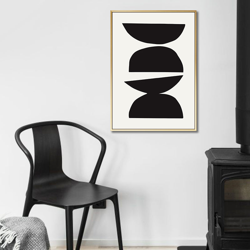 Brehn | Illustration Muster Wandkunst Dekor Esszimmer Abstrakter Druck Leinwand in dunkler Farbe