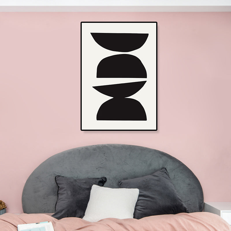 Brehn | Illustration Muster Wandkunst Dekor Esszimmer Abstrakter Druck Leinwand in dunkler Farbe