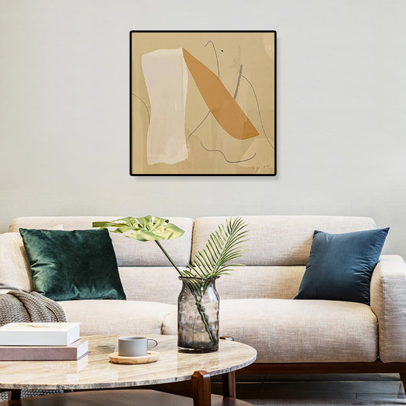 Brehn | Ungleichmäßiges Muster Wandkunst Dekor Mädchen Schlafzimmer Abstrakte umwickelte Leinwand in Pastellfarbe