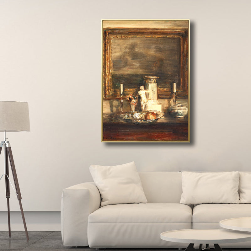 Brehn | Gelbe Mid-Century Modern Malerei Schränke Stuff Wandkunst Druck für Hausinterieur