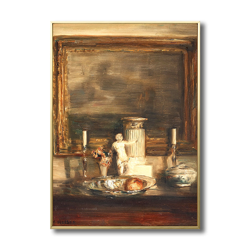 Brehn | Gelbe Mid-Century Modern Malerei Schränke Stuff Wandkunst Druck für Hausinterieur