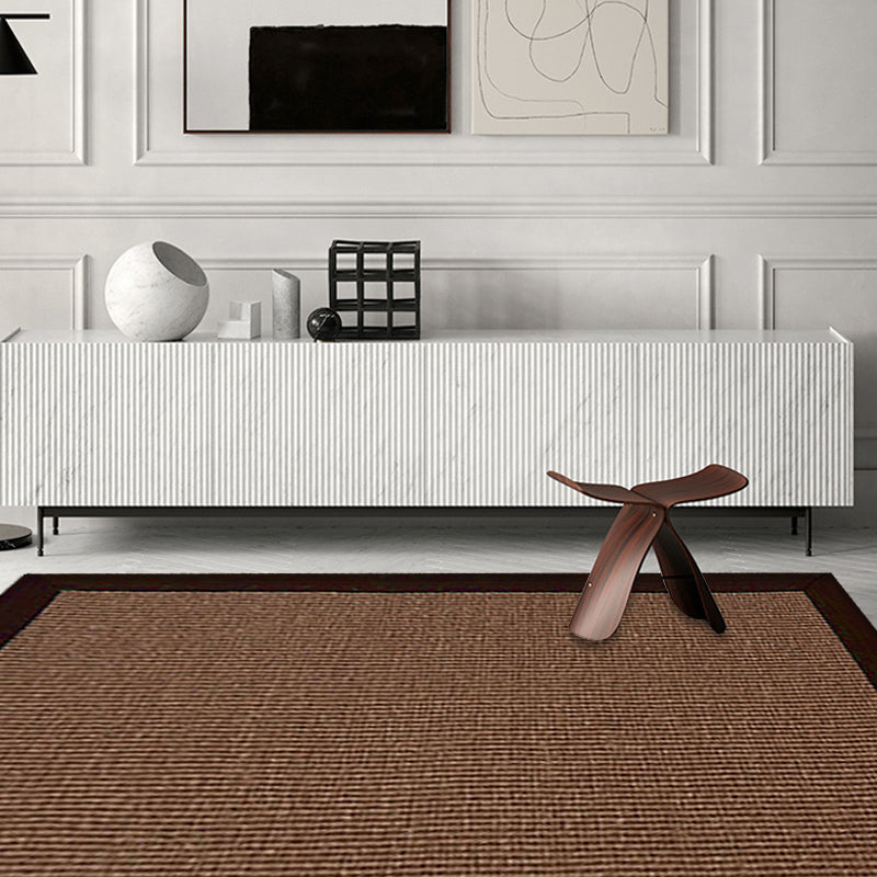 Brehn | Casual Eenvoudig Tapijt Bruin Landelijk Tapijt Jute Huisdiervriendelijk Wasbaar Antislip Vloerkleed voor Decoratie