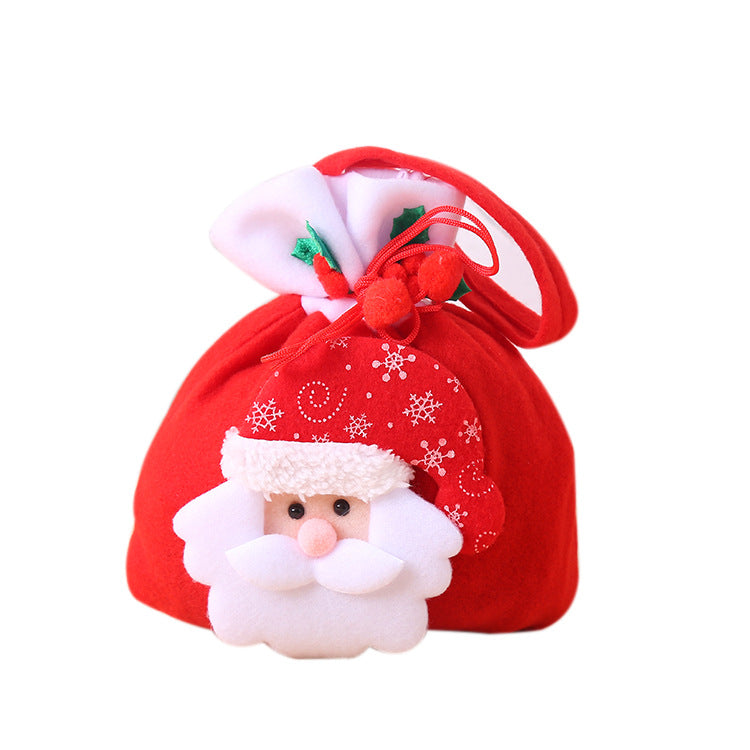 Brehn | Weihnachtsdekoration Weihnachtsgeschenk tasche stoff tasche rucksack gebürstet Weihnachtsmann Schneemann geschenk bonbon
