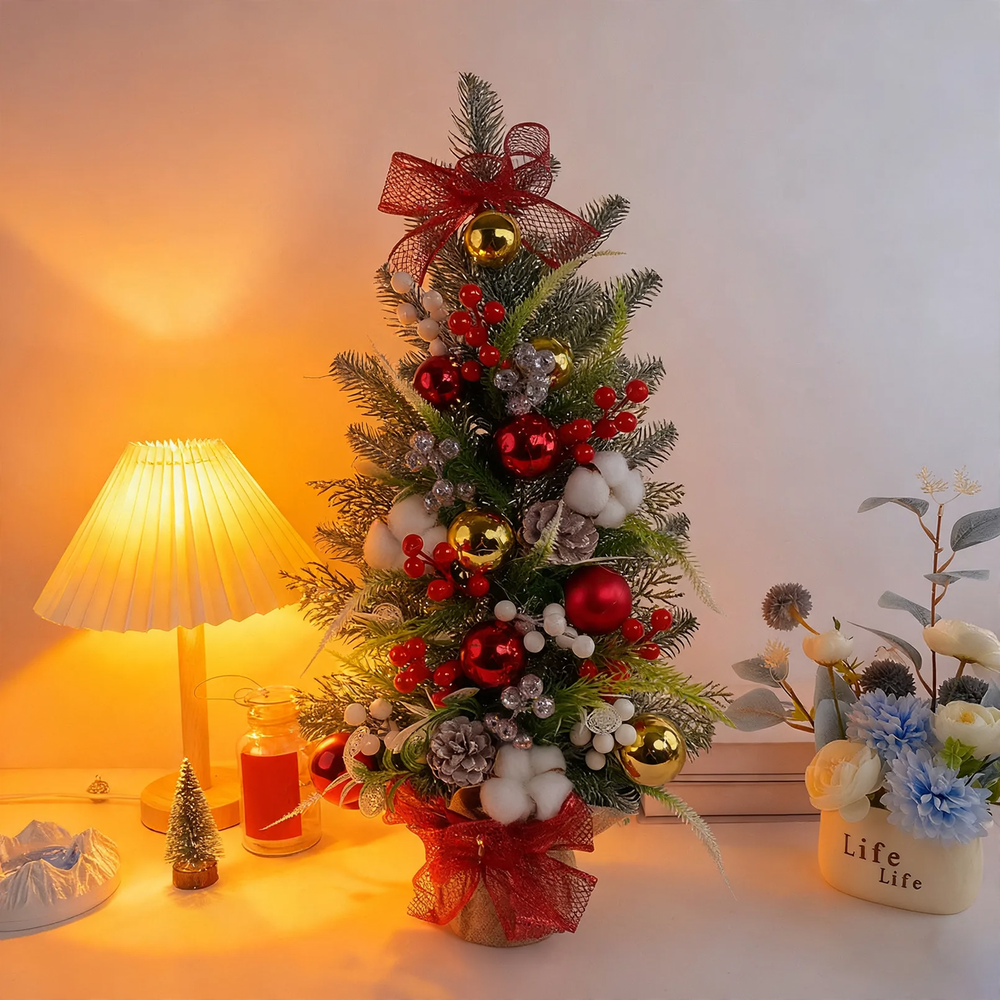 Mini-Weihnachtsbaum, beflockt, für den Tisch, 45 cm