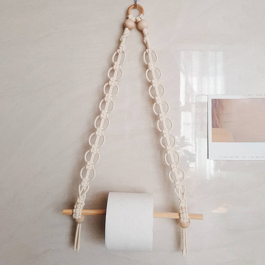 Dekorativer Makramee-Toilettenpapierhalter Brehn