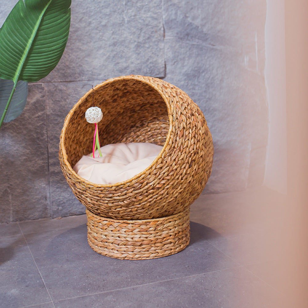 Handgefertigtes Katzenbett aus Bananenfasern Brehn