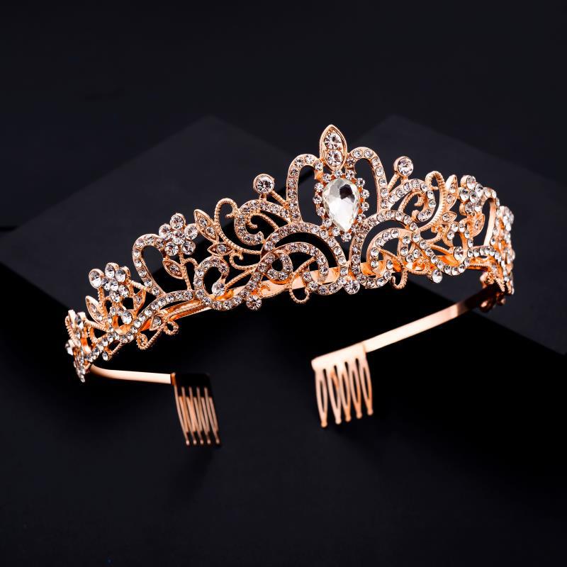 Damen Funkelnde Kristall-Tiara mit filigranem Design Brehn