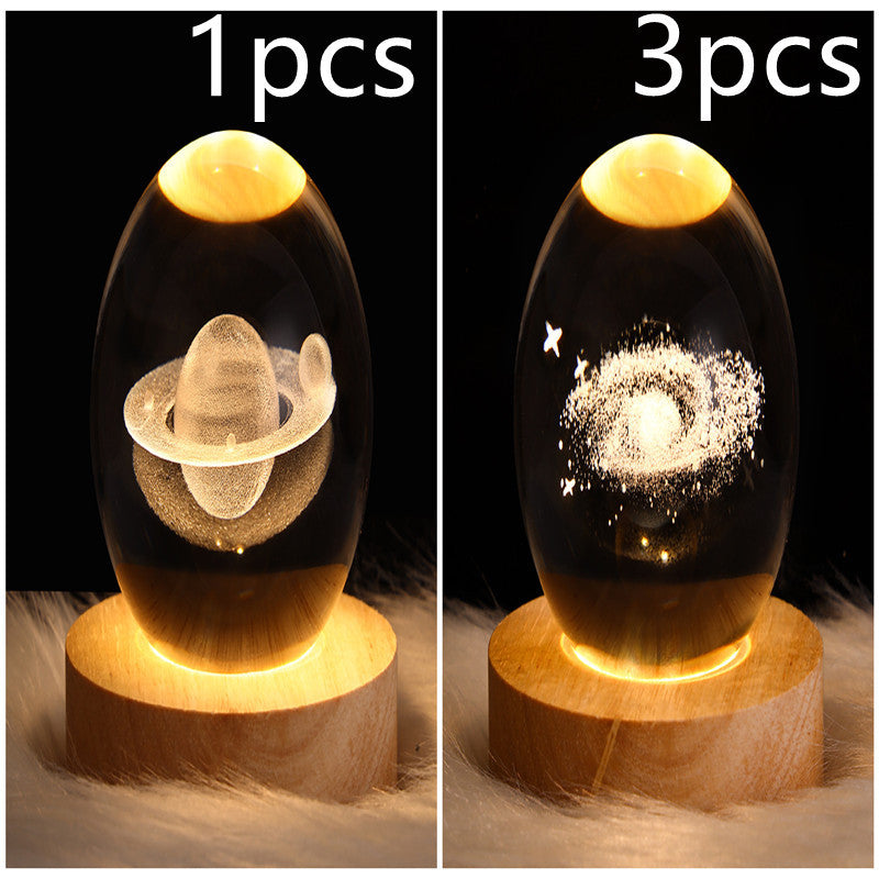 3D Galaxy Kristallkugel LED Nachtlicht | Brehn