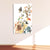 Brehn | Schmetterling und Blüte Leinwanddruck Pop Art Stil Blumen Wanddekoration in Pastellfarbe