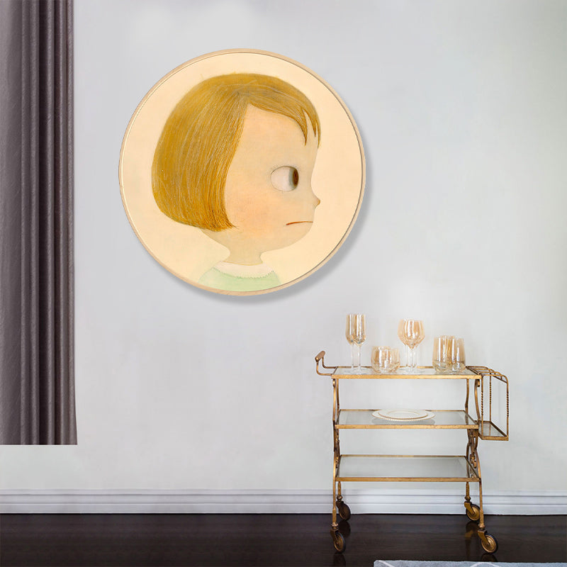 Brehn | Weiche Farb Cartoon Kinder Malfigur Moderne Kunst Texturiert Leinwand für Hausinterieur