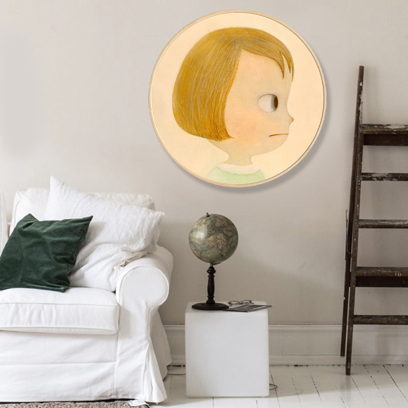 Brehn | Weiche Farb Cartoon Kinder Malfigur Moderne Kunst Texturiert Leinwand für Hausinterieur