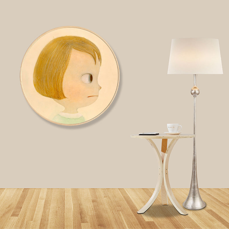 Brehn | Weiche Farb Cartoon Kinder Malfigur Moderne Kunst Texturiert Leinwand für Hausinterieur