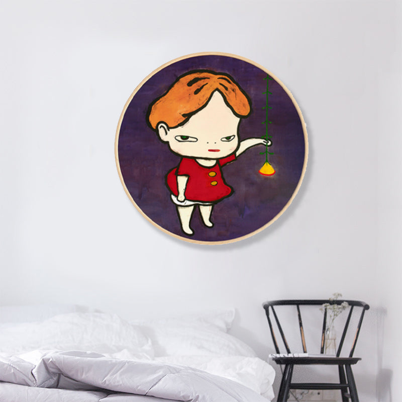 Brehn | Weiche Farb Cartoon Kinder Malfigur Moderne Kunst Texturiert Leinwand für Hausinterieur