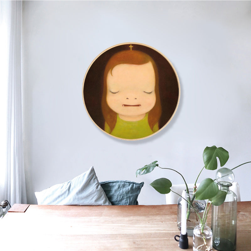 Brehn | Weiche Farb Cartoon Kinder Malfigur Moderne Kunst Texturiert Leinwand für Hausinterieur