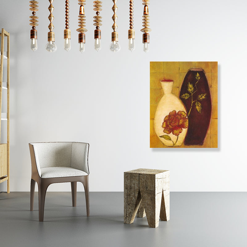 Brehn | Einzigartiger Blumenvase Leinwand Kunstdruck für Mädchenzimmer in Pastellfarben, mehrere Größen