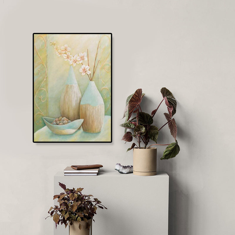 Brehn | Einzigartiger Blumenvase Leinwand Kunstdruck für Mädchenzimmer in Pastellfarben, mehrere Größen