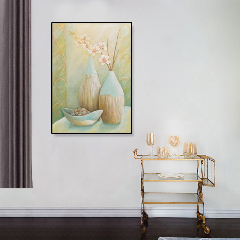 Brehn | Einzigartiger Blumenvase Leinwand Kunstdruck für Mädchenzimmer in Pastellfarben, mehrere Größen