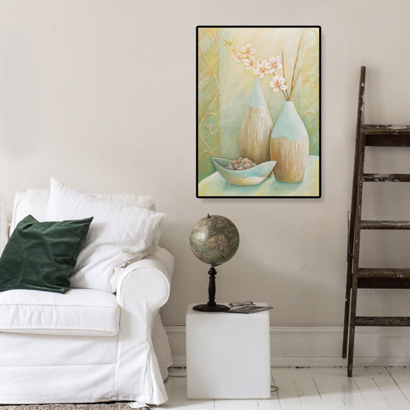 Brehn | Einzigartiger Blumenvase Leinwand Kunstdruck für Mädchenzimmer in Pastellfarben, mehrere Größen