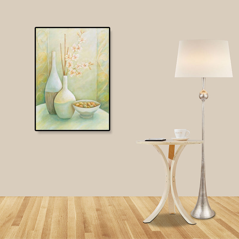 Brehn | Einzigartiger Blumenvase Leinwand Kunstdruck für Mädchenzimmer in Pastellfarben, mehrere Größen