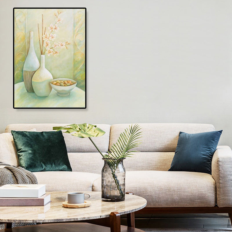 Brehn | Einzigartiger Blumenvase Leinwand Kunstdruck für Mädchenzimmer in Pastellfarben, mehrere Größen