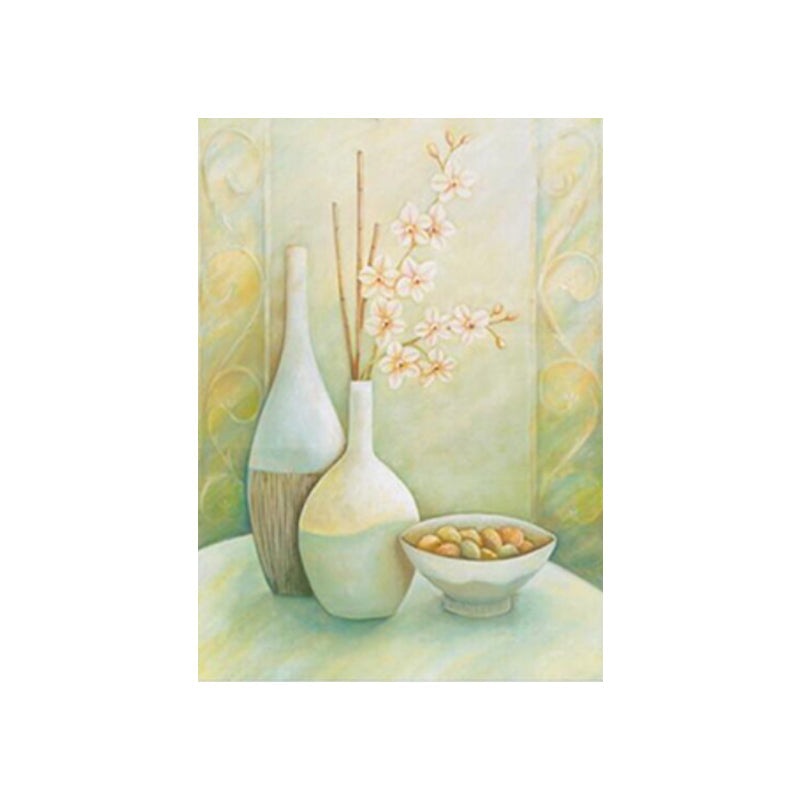 Brehn | Einzigartiger Blumenvase Leinwand Kunstdruck für Mädchenzimmer in Pastellfarben, mehrere Größen