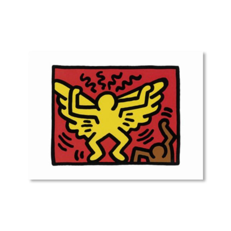 Brehn | Illustriertes abstraktes Figuren-Canvas in hellen Farben Pop Art Wanddekoration für das Wohnzimmer