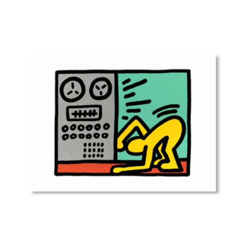 Brehn | Illustriertes abstraktes Figuren-Canvas in hellen Farben Pop Art Wanddekoration für das Wohnzimmer