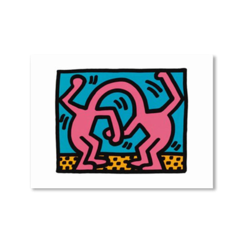 Brehn | Illustriertes abstraktes Figuren-Canvas in hellen Farben Pop Art Wanddekoration für das Wohnzimmer