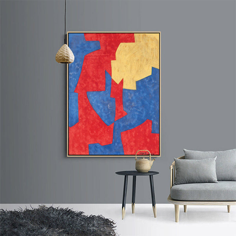 Brehn | Handgedruckte grafische Leinwandkunst weiche Farbdrucke abstrakte Wanddekoration für das Wohnzimmer