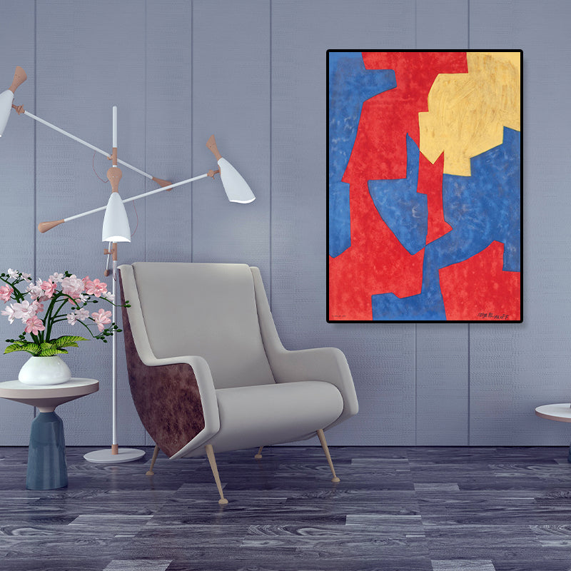 Brehn | Handgedruckte grafische Leinwandkunst weiche Farbdrucke abstrakte Wanddekoration für das Wohnzimmer