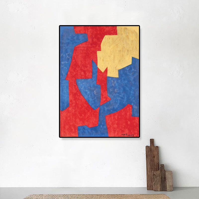Brehn | Handgedruckte grafische Leinwandkunst weiche Farbdrucke abstrakte Wanddekoration für das Wohnzimmer