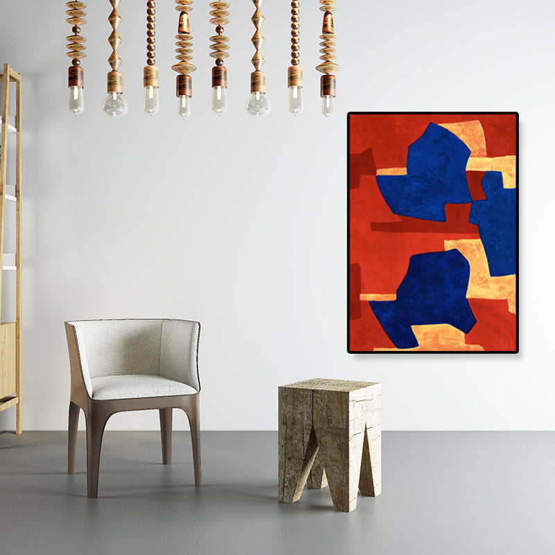 Brehn | Handgedruckte grafische Leinwandkunst weiche Farbdrucke abstrakte Wanddekoration für das Wohnzimmer