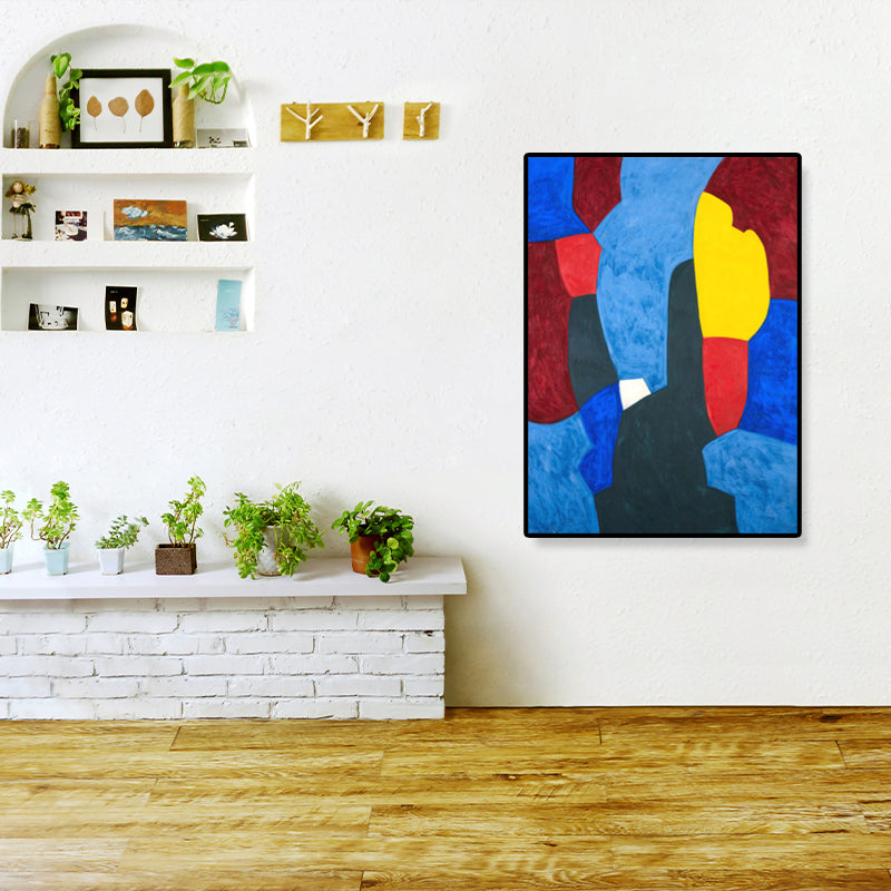 Brehn | Handgedruckte grafische Leinwandkunst weiche Farbdrucke abstrakte Wanddekoration für das Wohnzimmer