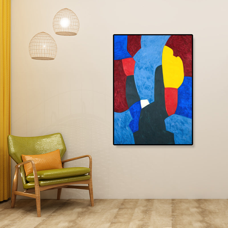 Brehn | Handgedruckte grafische Leinwandkunst weiche Farbdrucke abstrakte Wanddekoration für das Wohnzimmer