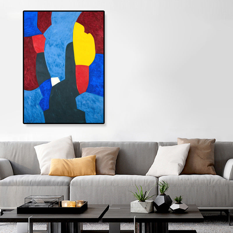 Brehn | Handgedruckte grafische Leinwandkunst weiche Farbdrucke abstrakte Wanddekoration für das Wohnzimmer