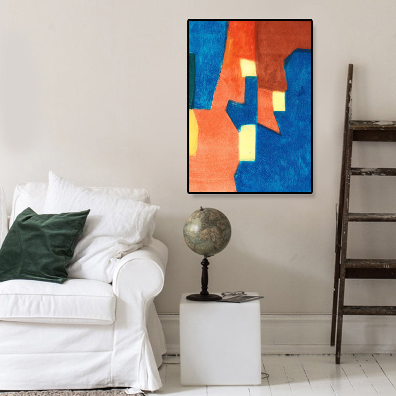 Brehn | Handgedruckte grafische Leinwandkunst weiche Farbdrucke abstrakte Wanddekoration für das Wohnzimmer