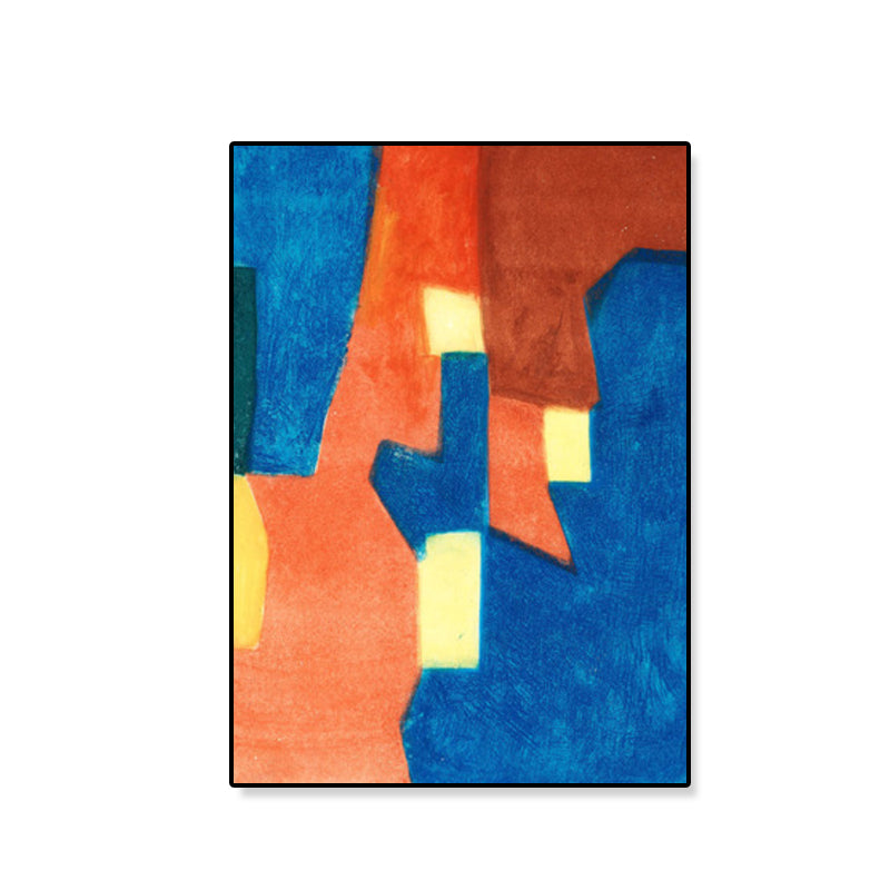 Brehn | Handgedruckte grafische Leinwandkunst weiche Farbdrucke abstrakte Wanddekoration für das Wohnzimmer