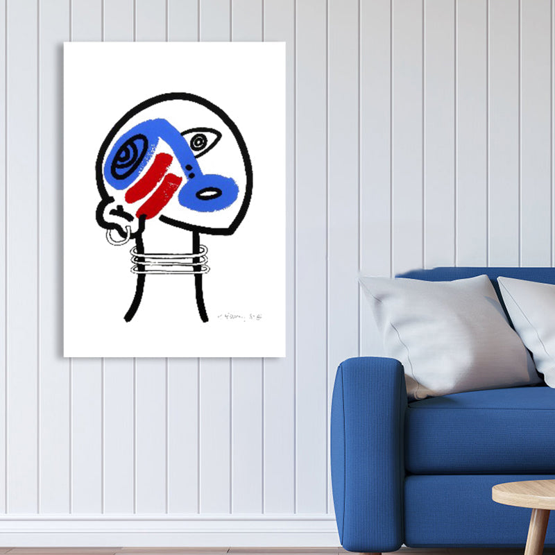 Brehn | Abstrakte Figuren Wanddekoration Pop Art Texturierte Leinwanddruck in sanften Farben für das Wohnzimmer