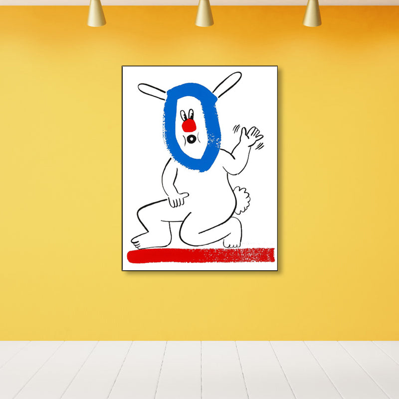 Brehn | Abstrakte Figuren Wanddekoration Pop Art Texturierte Leinwanddruck in sanften Farben für das Wohnzimmer