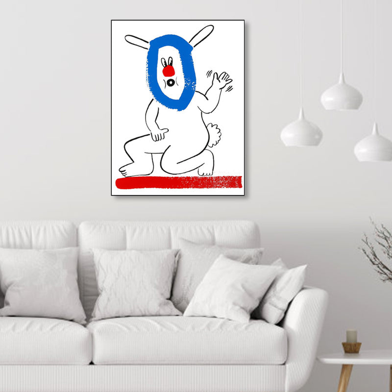 Brehn | Abstrakte Figuren Wanddekoration Pop Art Texturierte Leinwanddruck in sanften Farben für das Wohnzimmer
