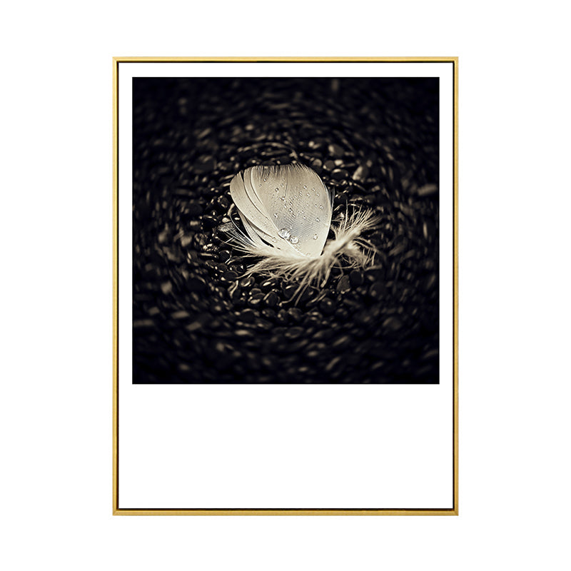 Brehn | Dunkle Glam Wall Art Print Fotografie Feder Leinwand für Raum, Mehrere Größenoptionen