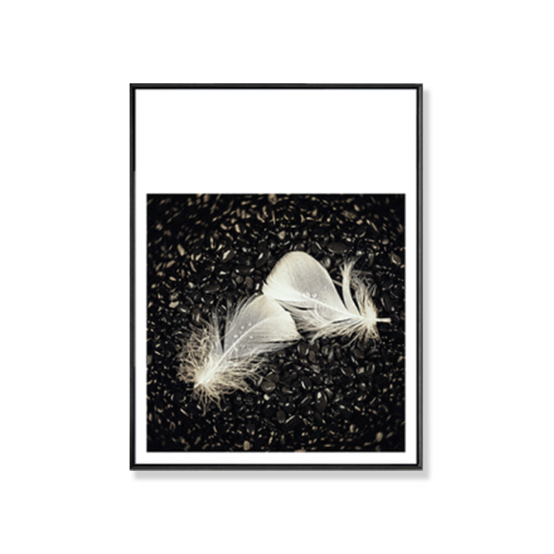 Brehn | Dunkle Glam Wall Art Print Fotografie Feder Leinwand für Raum, Mehrere Größenoptionen