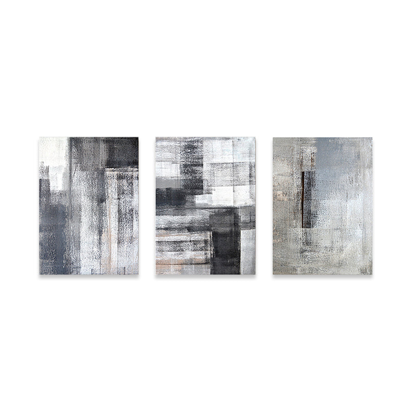 Brehn | Helle Farbstrich Leinwand Abstrakter Expressionismus Texturiertes Wanddekor für Schlafzimmer, Set von 3