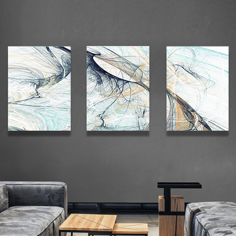 Brehn | Helle Farbstrich Leinwand Abstrakter Expressionismus Texturiertes Wanddekor für Schlafzimmer, Set von 3