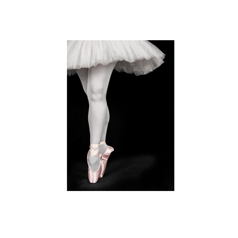 Brehn | Foto Ballet Mädchen Eingewickelte Leinwand Glam Stilvolle Texturierte Wandkunstdruck in Weiß