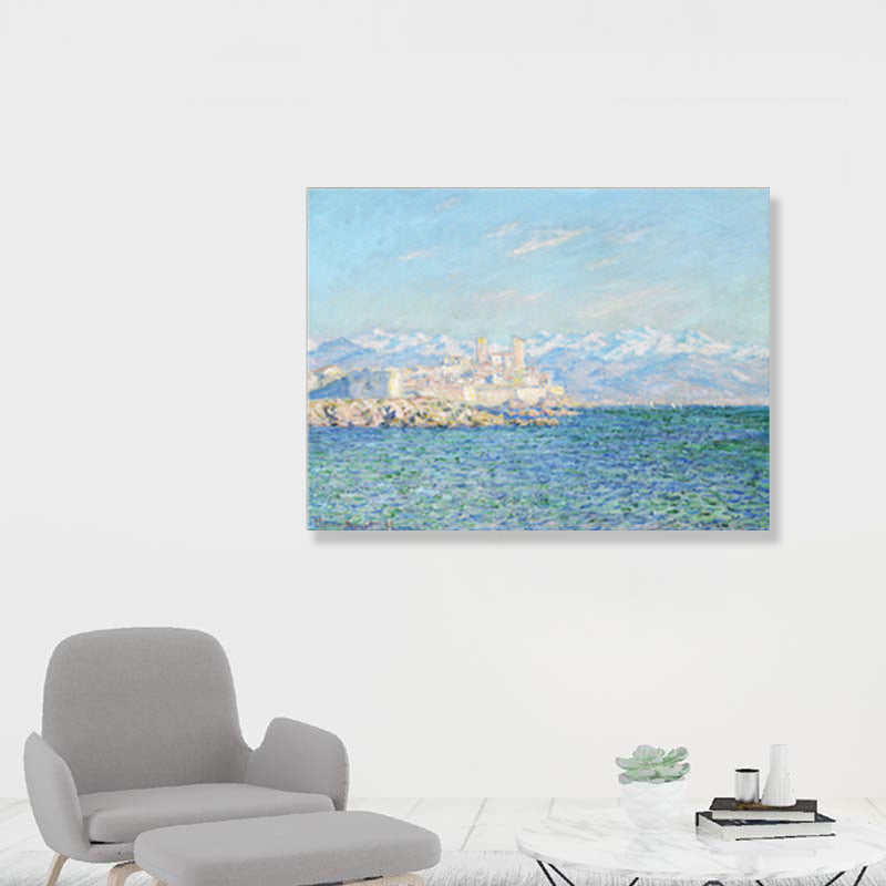 Brehn | Impressionismus Berg-Seiten-Ozeanblick Wanddekoration Schlafzimmer Leinwandkunst in hellen Farben