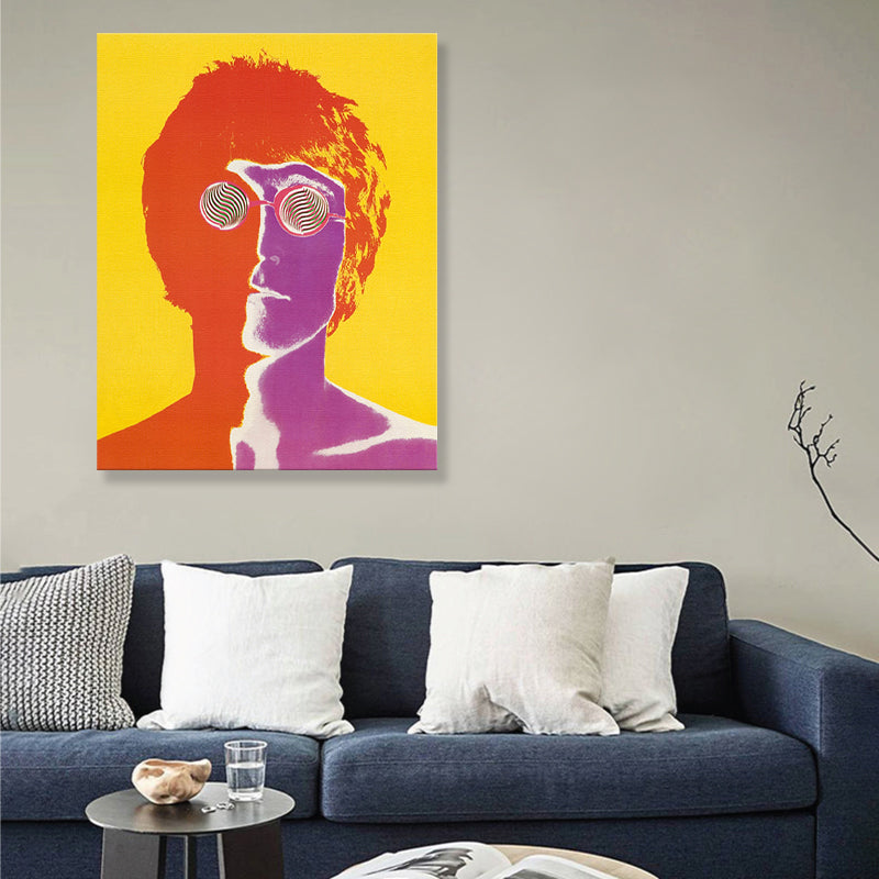 Brehn | Pop Art Musiker Wanddekoration Leinwand Texturiertes Pastellfarben Gemälde für das Arbeitszimmer