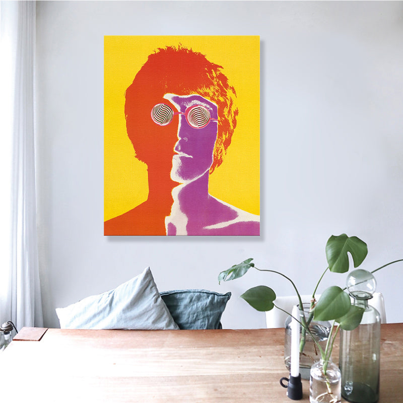 Brehn | Pop Art Musiker Wanddekoration Leinwand Texturiertes Pastellfarben Gemälde für das Arbeitszimmer