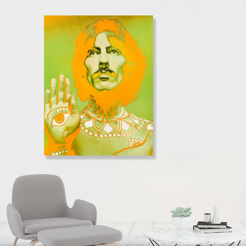 Brehn | Pop Art Musiker Wanddekoration Leinwand Texturiertes Pastellfarben Gemälde für das Arbeitszimmer